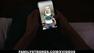 Cute Stepsis Chloe Cherry and Gwen Vicious Nailed by Horny Stepbrother in Group Action