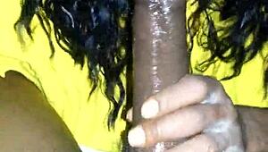 She swallows it deep