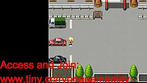 Cute Blonde Fucks In Hentai Game!