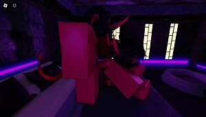 Having Fun with Demon Girlfriend on Valentine's Day in Roblox!