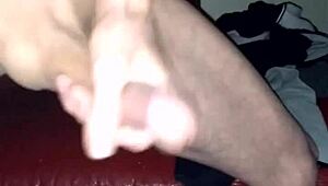 Shaved Man Offers His Big Monster Cock For Play And Cumshot