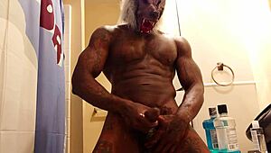 Hallelujah Johnson worships massive black hairy cock in solo session