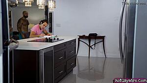 guy gets so aroused by his hairy stepdad's rough sex