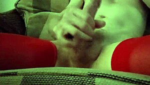 Dana Devine looks hot as a crossdresser in red tights 😍