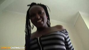 ethiopian slut sucked boss and takes anal pounding in fake casting? watch now