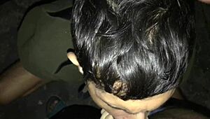 meu vizinho hétero deixou a namorada em casa pra vir na minha garagem me engasgar na pica dele