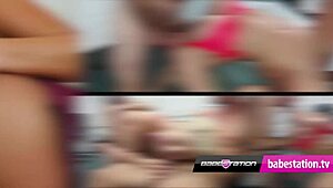 Maddison Lee flaunts big ass and huge natural tits with two dildos