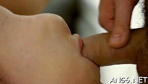 Sloppy Amateur Teen Engulfs Dude's Magic Love Stick in Rough Blowjob and Fucking