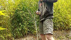 big dick cumming outdoors in public with monster cock hentai 😍