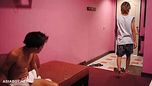 yo, these Asian twinks got wild in pissing threesome action