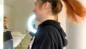 two hot russian teens dancing with juicy tits 😘