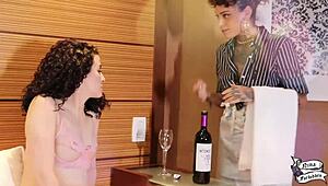 Lady Snow Brazil Gets Ass Licked in Room Service Encounter