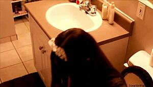 Teen Step Sister Seduces With Handjob and Anal Assfucking in Shower POV