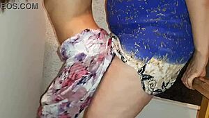 Strapon banging her hot until husband catches us