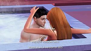 Hot Tub Romance In 3D Hentai Preview