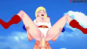 power girl gets fucked by two supermen in this fantasy scene