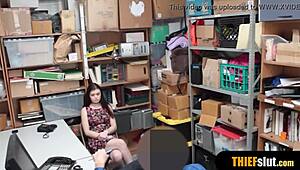 Skinny Anastasia Rose Punished By Mall Cop