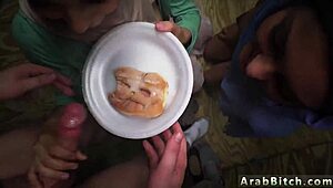 Sneaking into the base for hardcore army teen blowjob! 😜