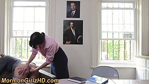 mormon amateur engages in intimate oral activity