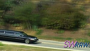 petite ginger babe gets oral sex at wild swinger orgy!