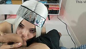 WHITE WOLF OFC - BOQUETE COM SHARINGAN COSPLAY ANIME NARUTO COM WHITE MOON 4K COMPLETO NO RED