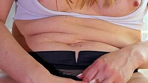 The Famous Model Gets Filmed Masturbating Her Shaved Pussy During A Workout, Feeling So Aroused.