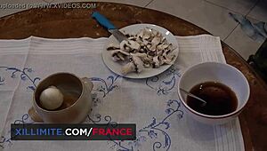 sex in the chalet with hot blonde woman