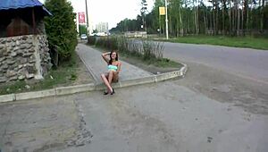 perfect european cuties are posing nude in public for a young compilation