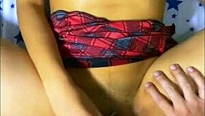 Neighborhood Friend Seduces Shy College Boy, Watched By Security Cameras!