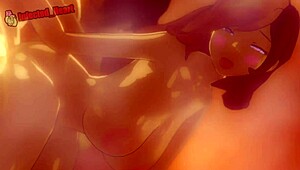 big titty futa yang fucks the group in the sauna