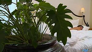 He devours her juicy twat with rough passion. Wet beauty bends over for more.