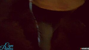 Stepbrother and Stepsister Cumming in Panties Outdoors