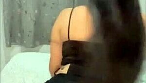 Naughty Brunette Shows Off with Dildo