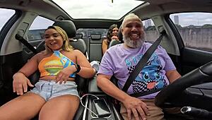 Naked Novinha Fucking in Car Streets