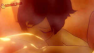 big titty futa yang fucks the group in the sauna