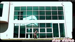 asa akira dances teasingly with sexy ass and big tits