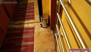 Step mom and playfellow’s daughter share blowjob in taboo family threesome fun.