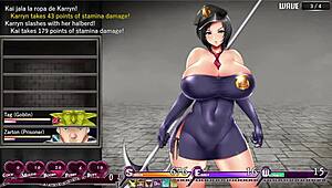 Karryn starts prison level one in hentai game