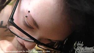 18yo punk girl andy teen 18+ sucking me off cum covered tits piercings tattoos