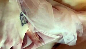 sexy blonde neighbor moans as massive load fills tight hole