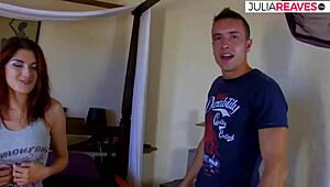 Redhead Babe with Pink Pussy Gets Extremely Hard Fucked by Monster Cock