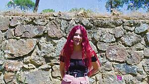 Redhead teen says, 'I want to try outdoors fuckdates'