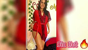 Hot European Brunette Bia Dances Funk Seductively Until Completely Naked