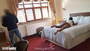 i seduced a handyman in hotel room flashing my ass