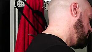 CFNM teacher and student dominate locker room