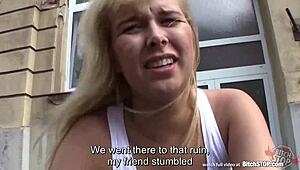 horny nympho gets banged hard outdoors on the street