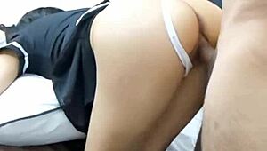 Stepsister dances sensually, I fuck her before dad arrives!