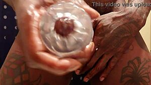 Hallelujah Johnson Masturbating With Quick Shot Fleshlight And Cumshot