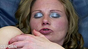 Pregnant Milf Teases with Solo Play on Cozy Sofa