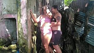 Bold Lesbian Sex Experiment with My Adventure Buddy in the Forest